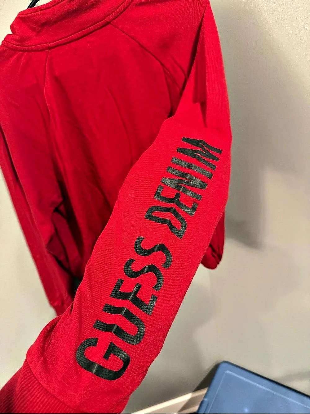GUESS Red Quarter-Zip Sweatshirt - Picture 6 of 6